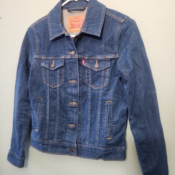 NWOT-Levi's® Original Trucker Denim Jacket, Dark Wash, Size XS - Picture 7 of 7